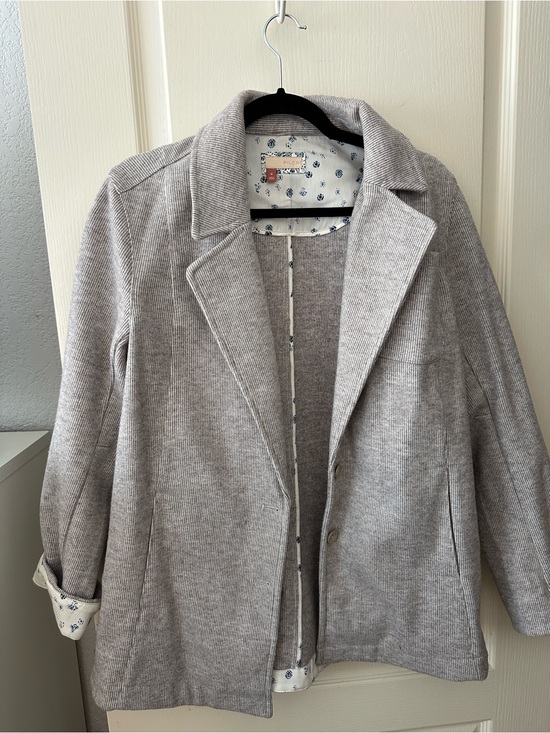 Pilcro Jackets & Blazers - Pilcro Light Gray Knit Blazer Jacket